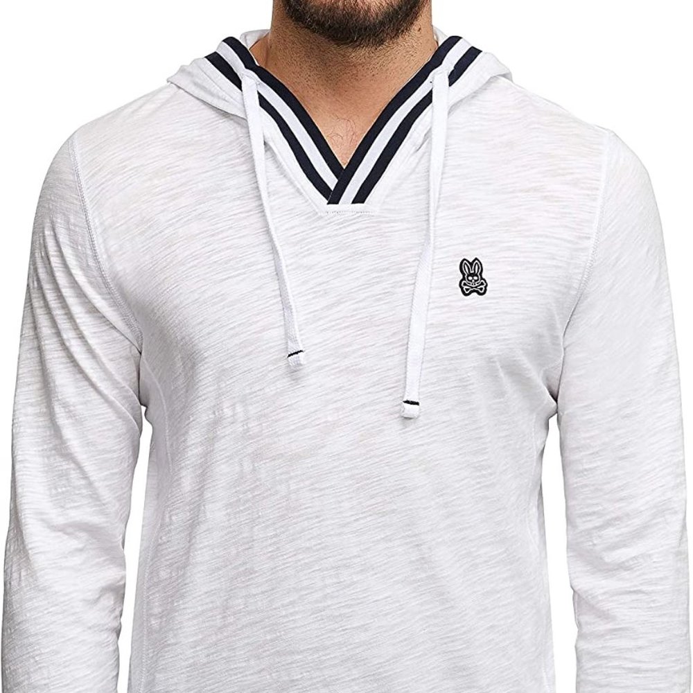 Psycho Bunny Ludford Hoodie Pullover in White - Picture 3 of 3